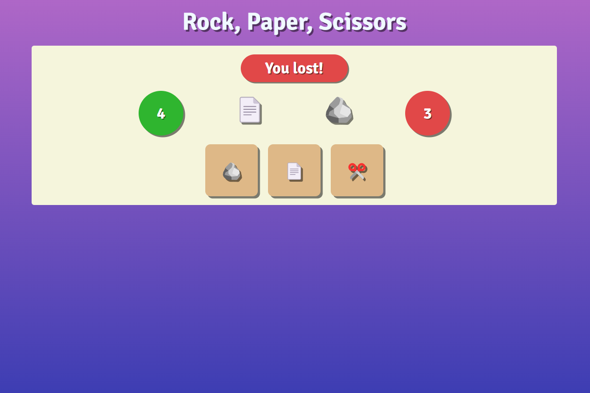 Rock, Paper, Scissors